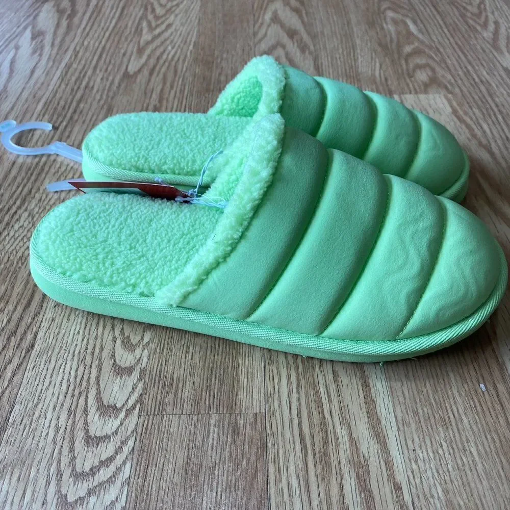 Wondershop Charlie Puffer Slide Slippers Lime Green